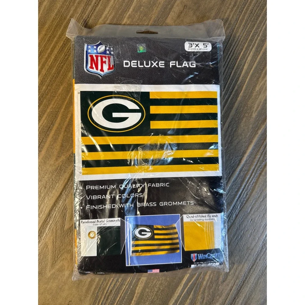 Green Bay Packers WinCraft Deluxe Flag 3x5 Green Gold New NFL Banner USA Made